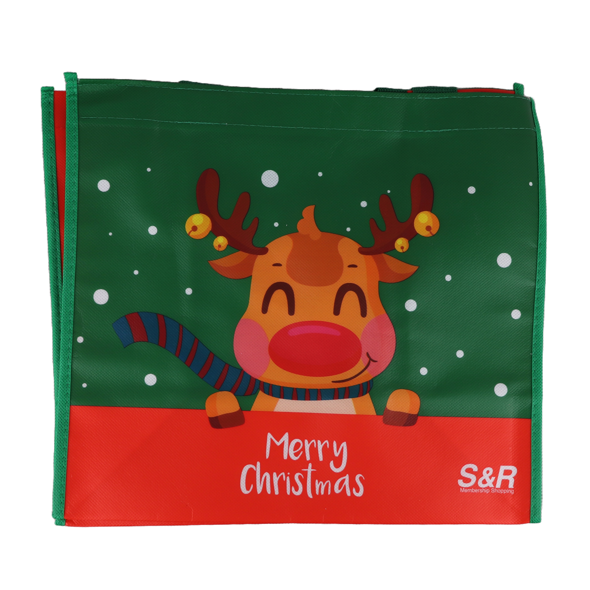 S&R Christmas Ecobag Small Green 1pc S&R Christmas Ecobag Small Green 1pc